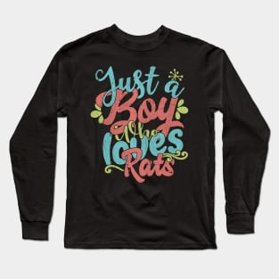 Just A Boy Who Loves Rats Gift product Long Sleeve T-Shirt
